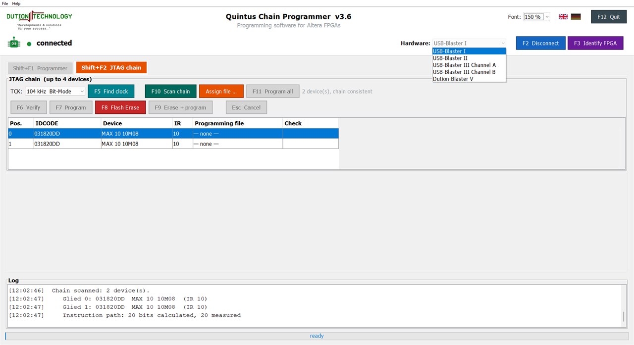 Open hardware list with five adapters